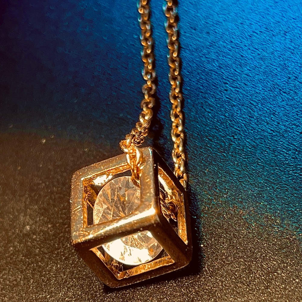 Gold Plated Necklace with Cubic Zirconia